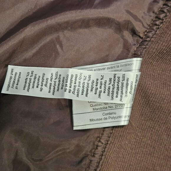 Maurices Faux Leather Moto Short Jacket Brown Size Large Zip Up Biker - Picture 12 of 16